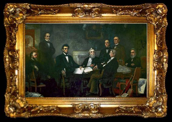 framed  Francis B. Carpenter First Reading of the Emancipation Proclamation of President Lincoln, ta009-2
